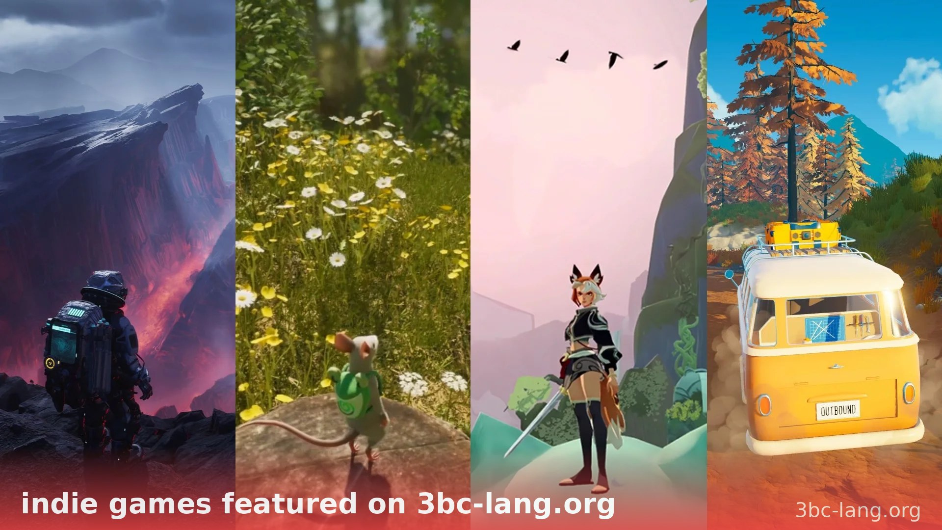 Ảnh ghép các khung cảnh phiêu lưu trong indie games