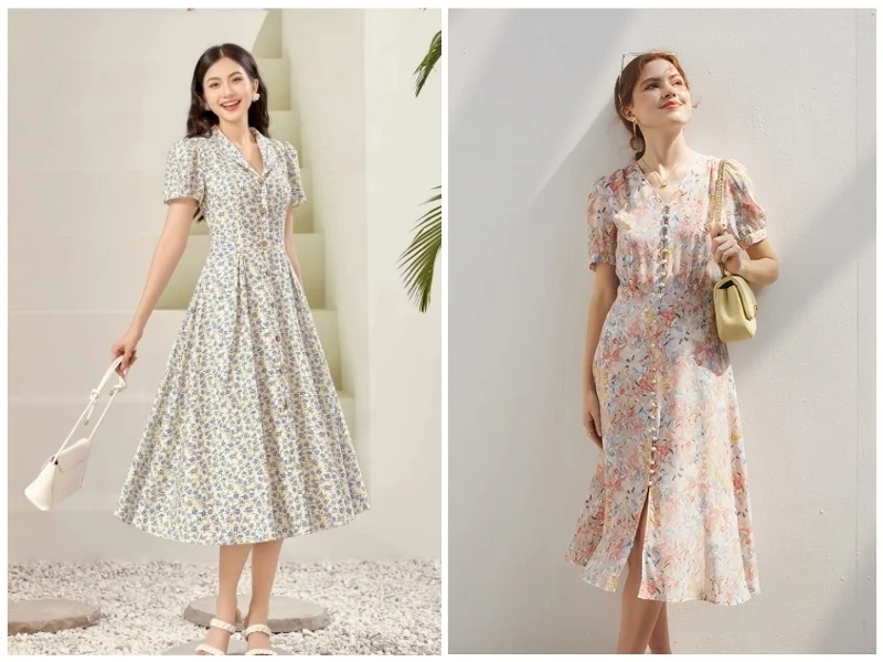 các kiểu đầm hoa nhí đẹp