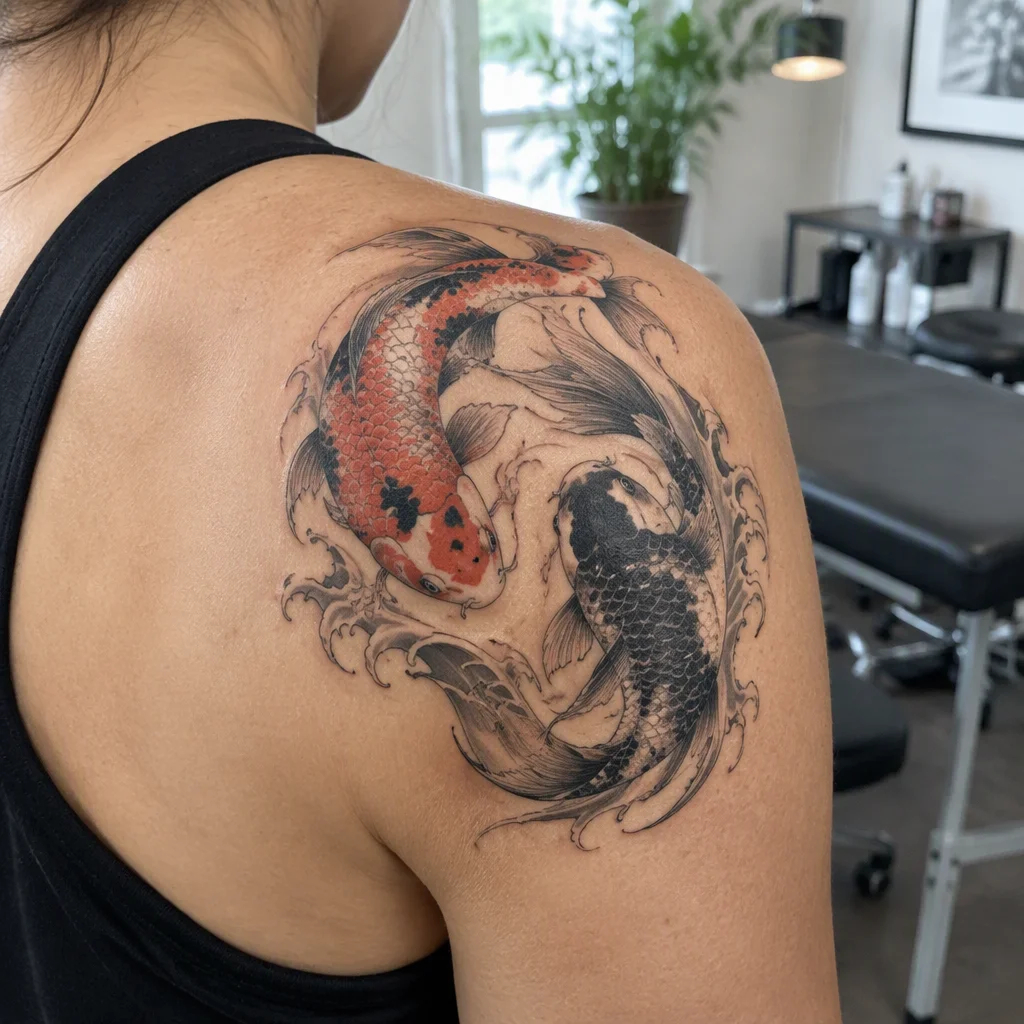 Hình 20 trong bộ sưu tập hình xăm cá chép