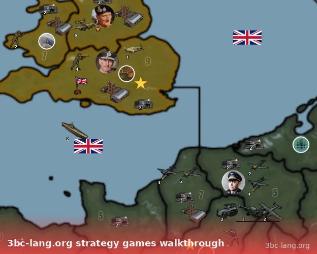 Game chiến thuật WWII bản đồ Anh và Tây Âu – 3bc-lang.org strategy games walkthrough