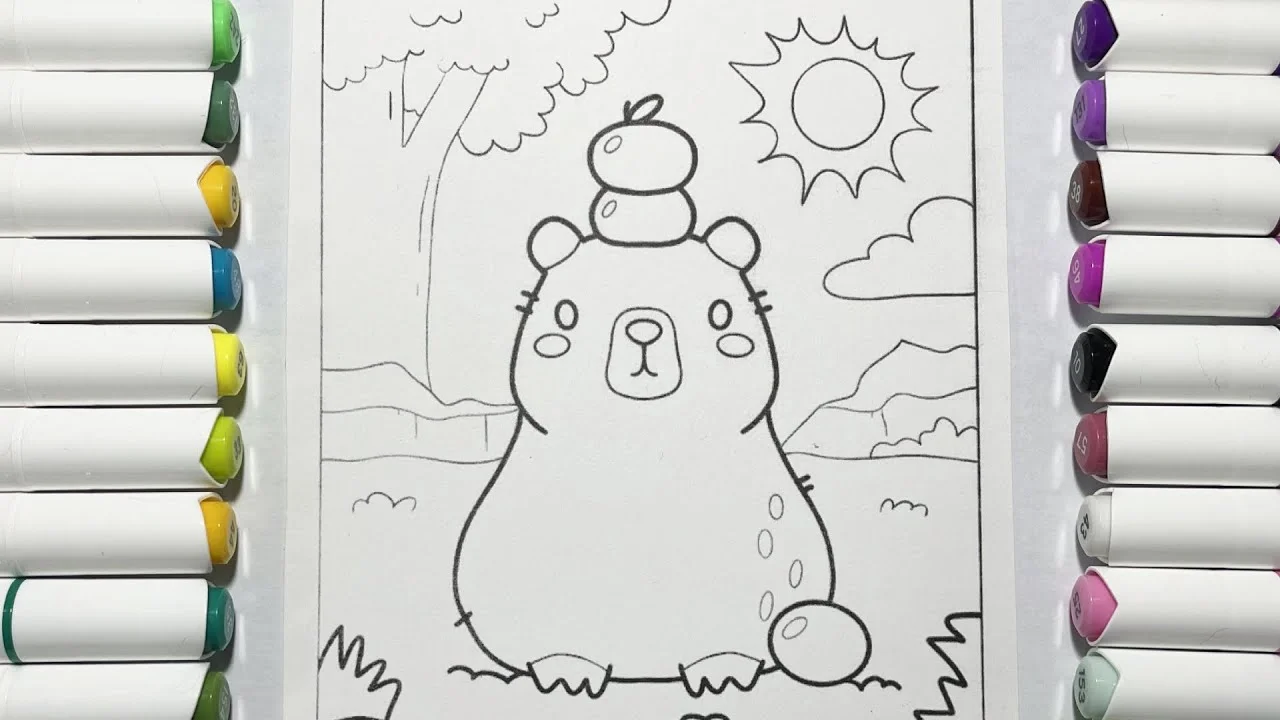 Tô Màu Capybara | Capybara Coloring