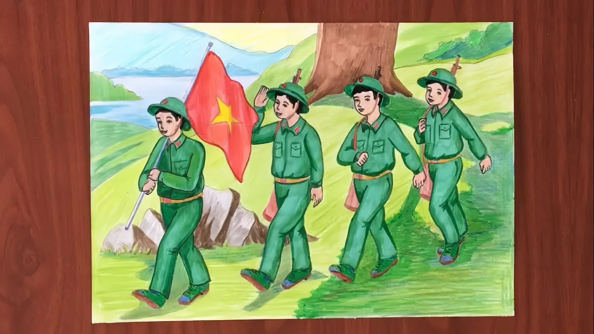 100+ Bức tranh vẽ chú bộ đội đơn giản và đẹp nhất 2026