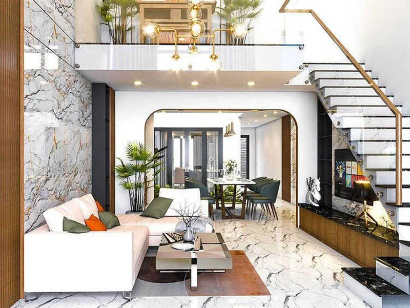 Nhà gác lửng tân cổ điển 1