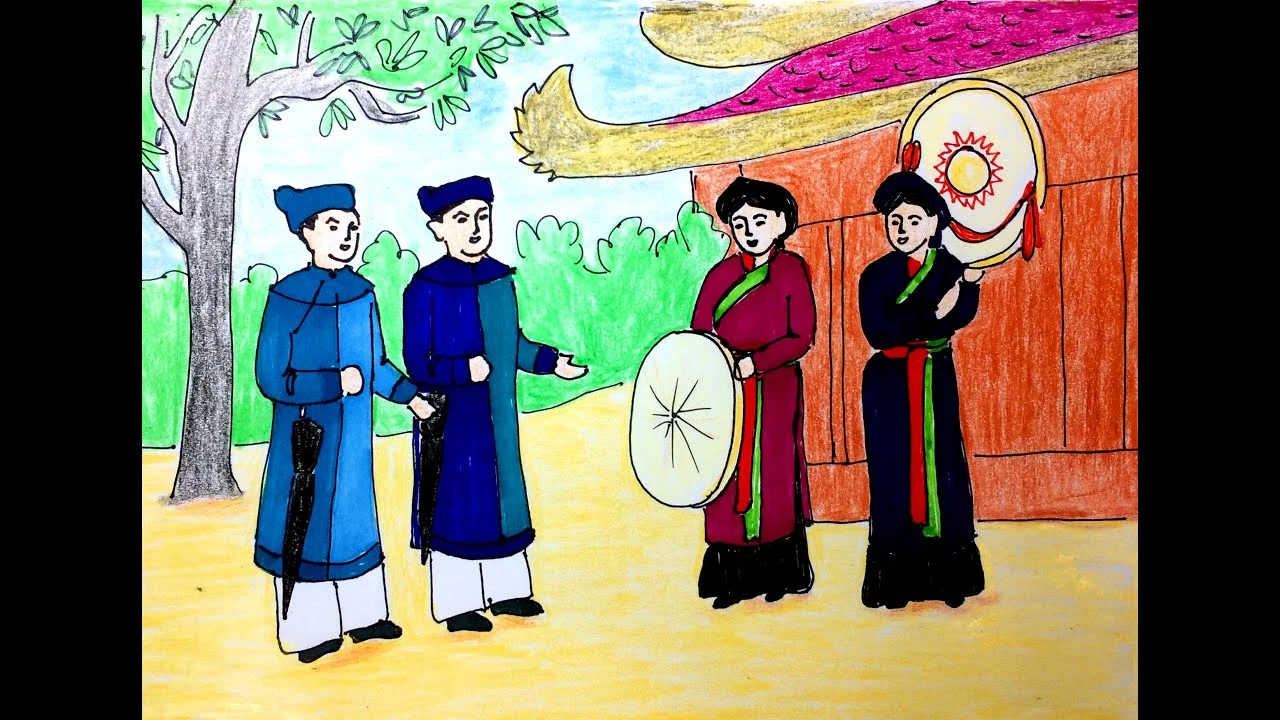 Vẽ tranh Lễ Hội quê hương - Hội Lim -Mĩ thuật lớp 6, 9