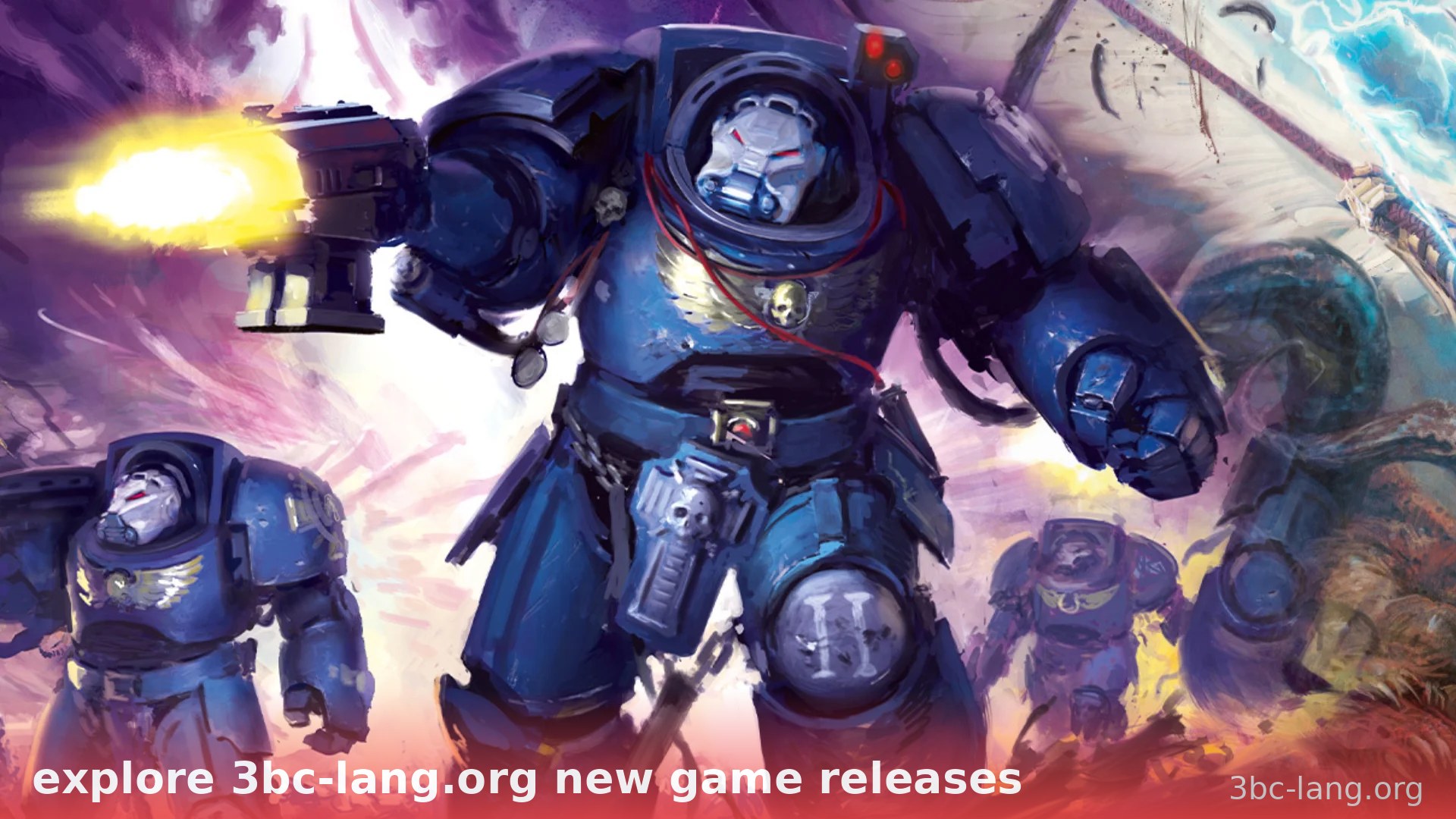 Chiến binh Space Marine blue armor khai hỏa trong trận chiến - khám phá 3bc-lang.org new game releases