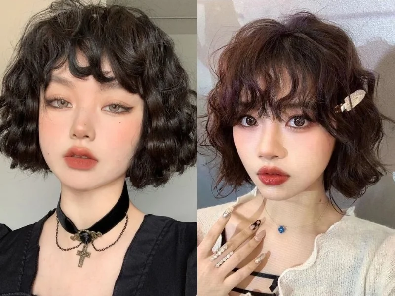 Tóc xoăn hippie ngắn