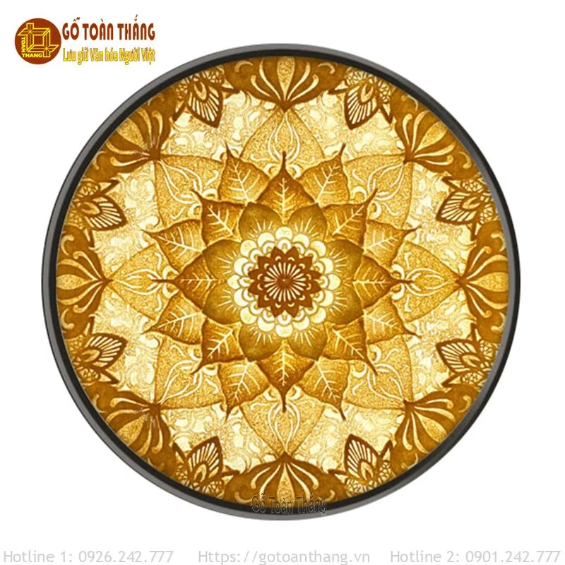 Tranh trúc chỉ Mandala tròn TTC-21