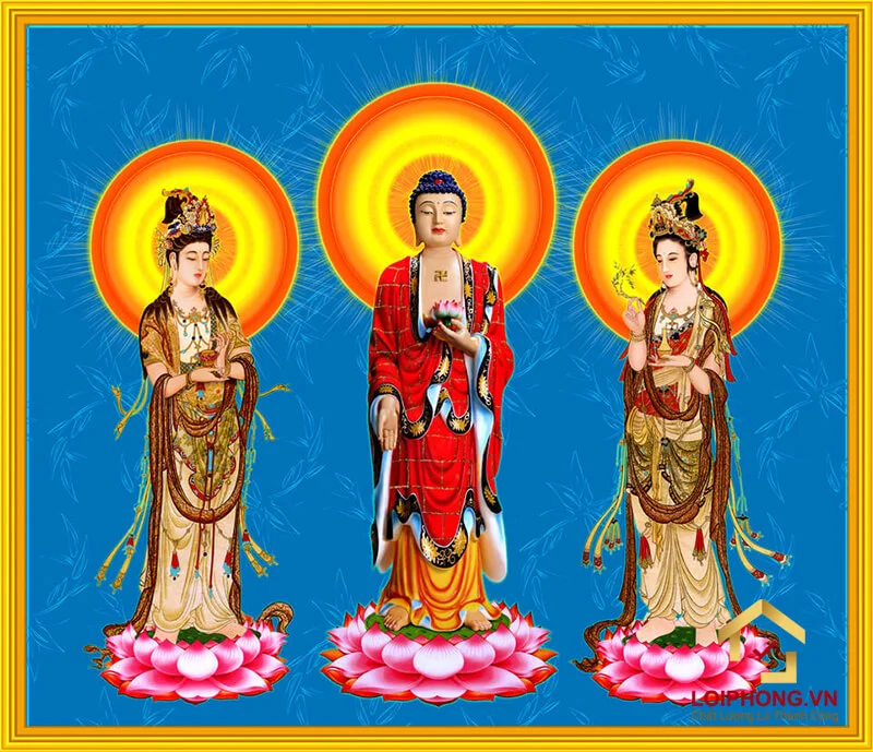 Hình ảnh Phật Tây Phương Tam Thánh đẹp 03